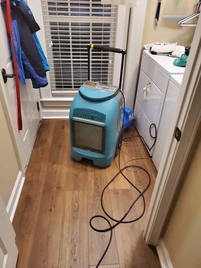 Commercial dehumidifier deployed for Flood Damage Cleanup in Timberlane